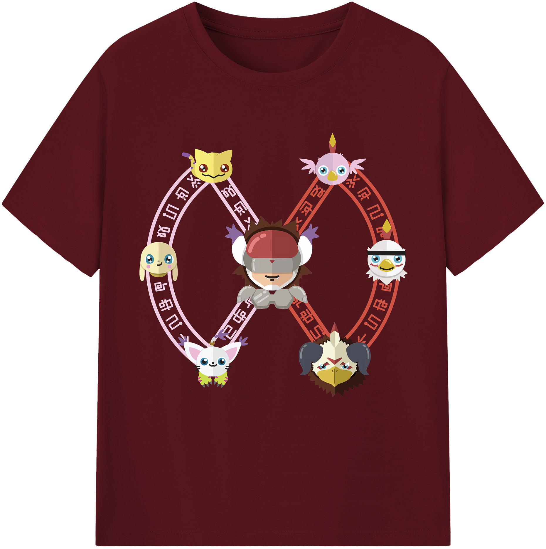 （画像用） Digimon デジタルモンスター/デジモン 綿100％半袖Tシャツ（フロントプリント）